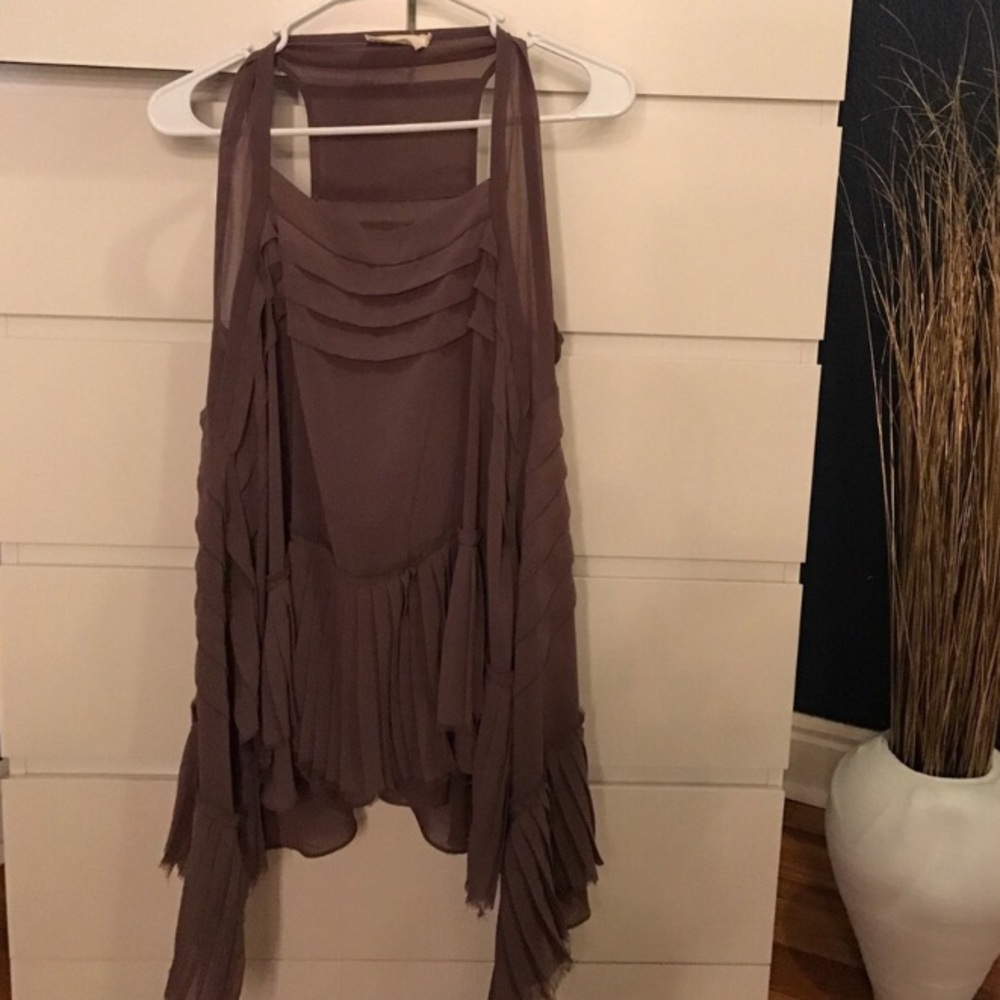 Lush purple chiffon top